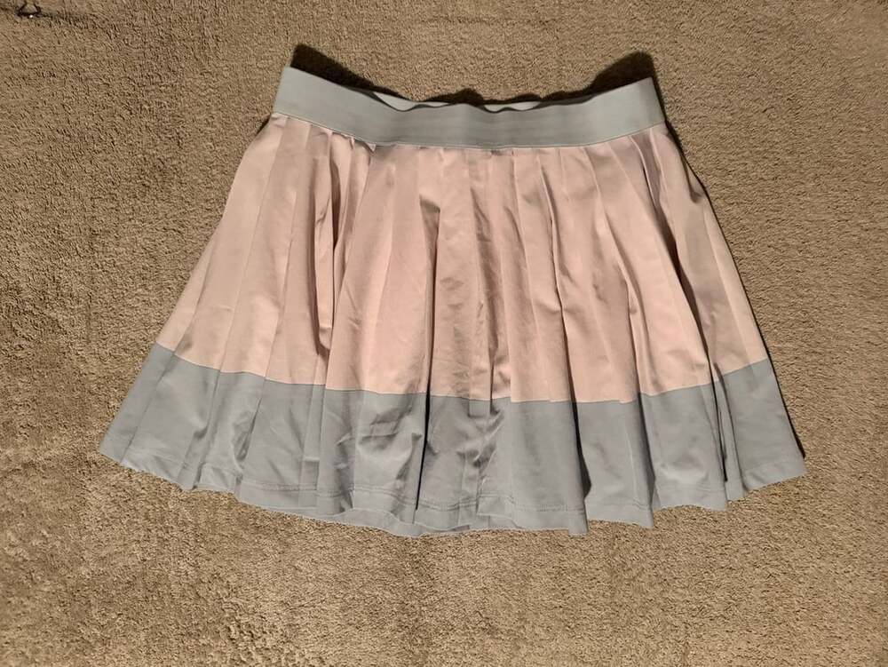 Athleta Girl Pleated Skort Size XL/14 Pink Blue Athletic Skirt